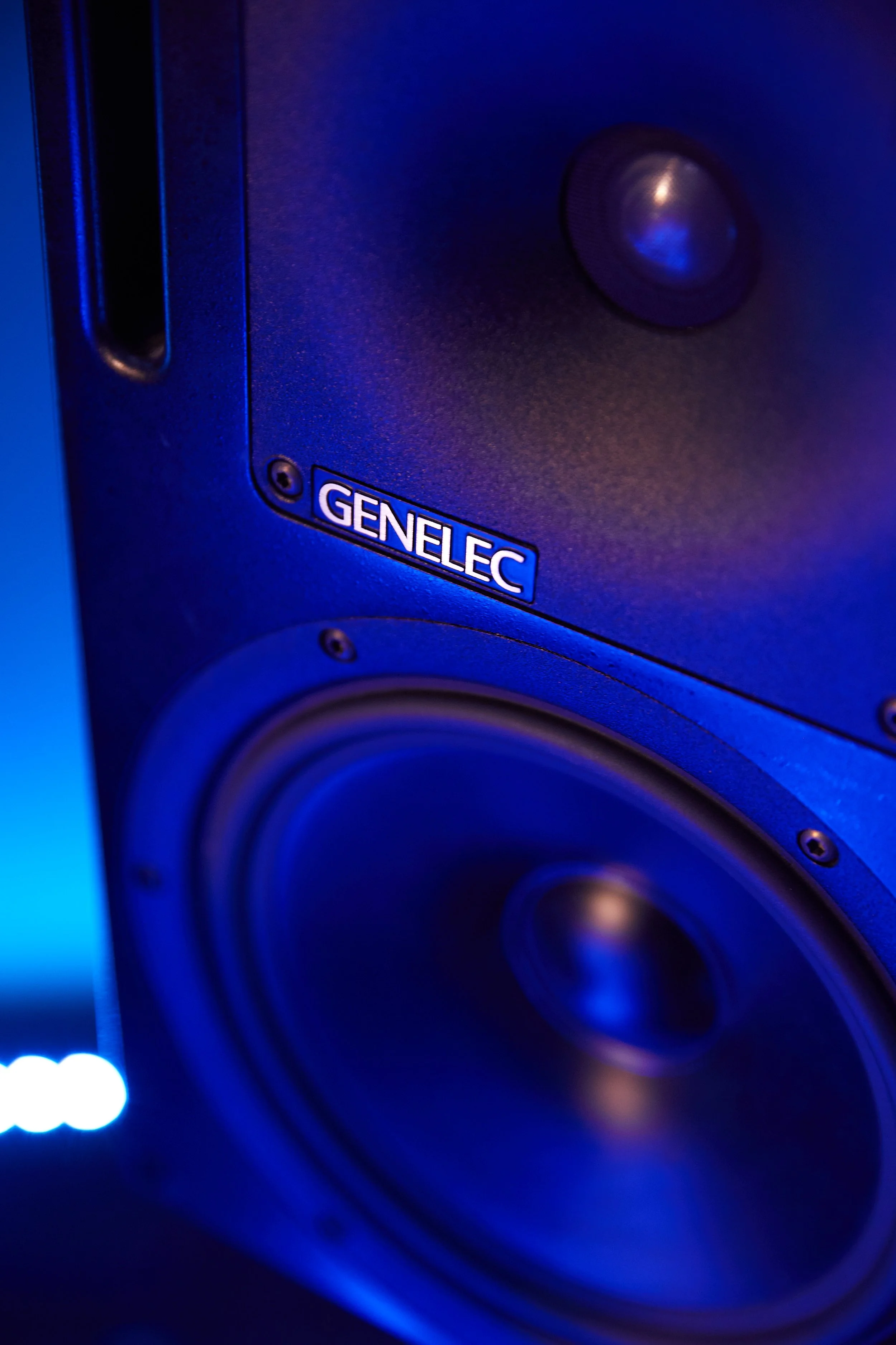 Genelec monitor speaker close-up